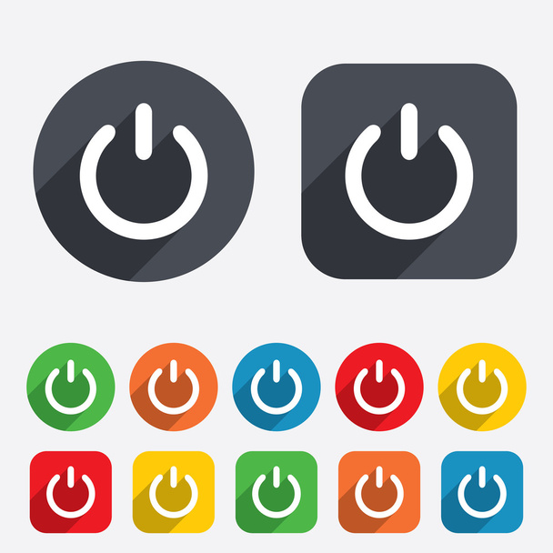 Power sign icon. Switch on symbol. - Vetor, Imagem