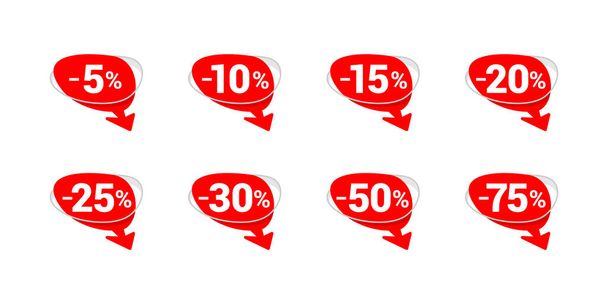 Sale tag set in dialog box (message bubble) form - Vector, Image