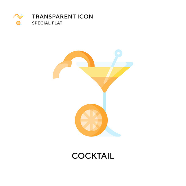 Icône vectorielle cocktail. Illustration style plat. Vecteur EPS 10. - Vecteur, image