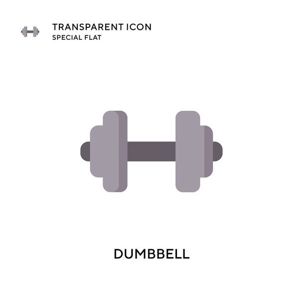Dumbbell vector icon. Flat style illustration. EPS 10 vector. - Vector, Image