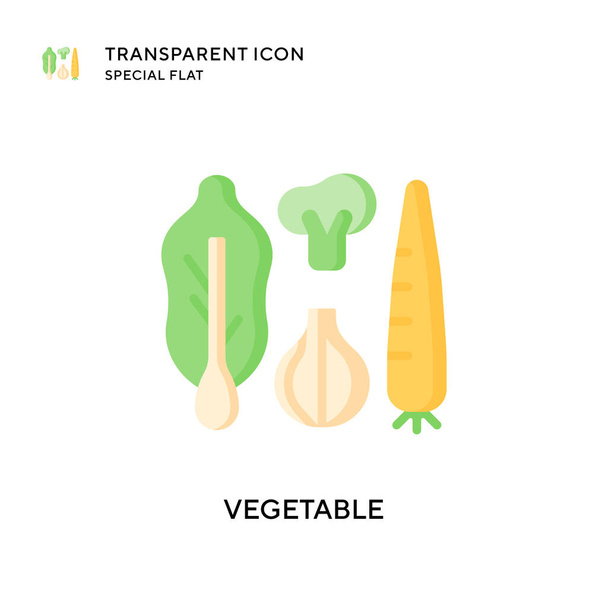 Vegetable vector icon. Flat style illustration. EPS 10 vector. - Vector, Image