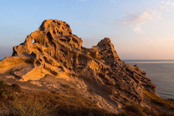 cliffs and rocks of santorini island - Photo, Image