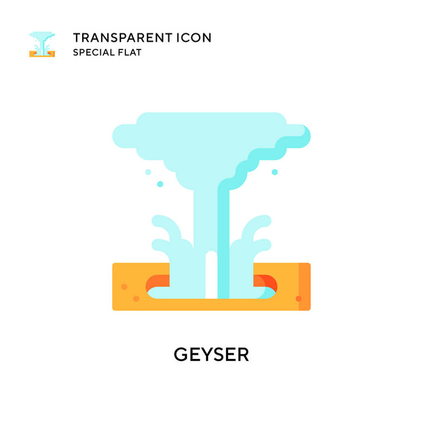 Icona del vettore geyser. Illustrazione in stile piatto. Vettore EPS 10. - Vettoriali, immagini
