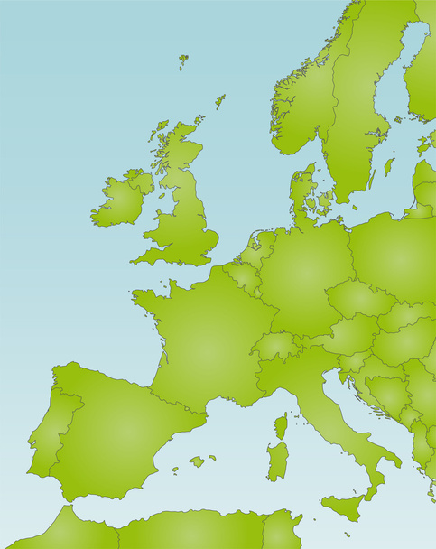 ヨーロッパの地図 - ベクター画像