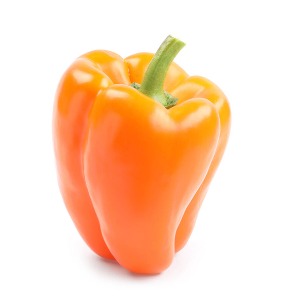 Ripe orange bell pepper isolated on white - Photo, image
