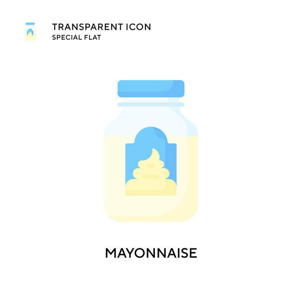 Mayonnaise vector icon. Flat style illustration. EPS 10 vector. - Vector, Image