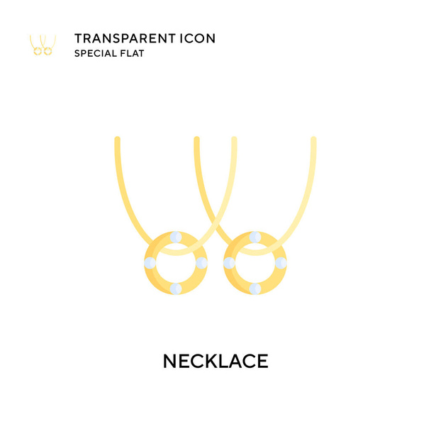 Necklace vector icon. Flat style illustration. EPS 10 vector. - Vector, Image