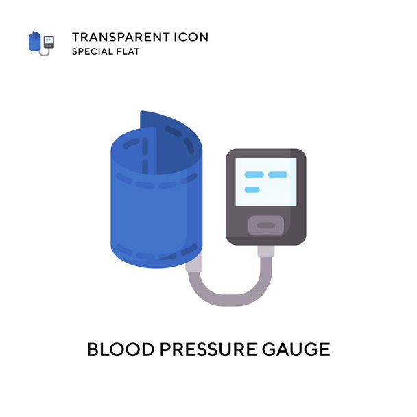 Blutdruckmessgerät-Vektor-Symbol. Flache Illustration. EPS 10-Vektor. - Vektor, Bild