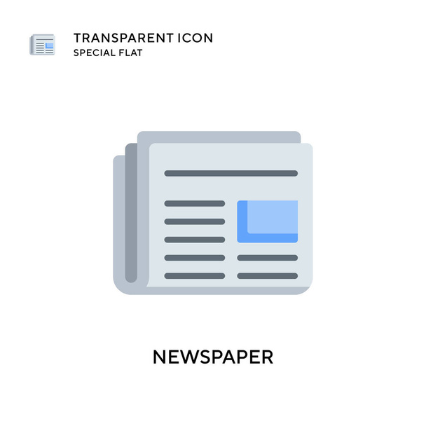 Newspaper vector icon. Flat style illustration. EPS 10 vector. - Vector, Image