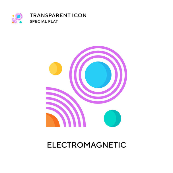 Electromagnetic vector icon. Flat style illustration. EPS 10 vector. - Vector, Image