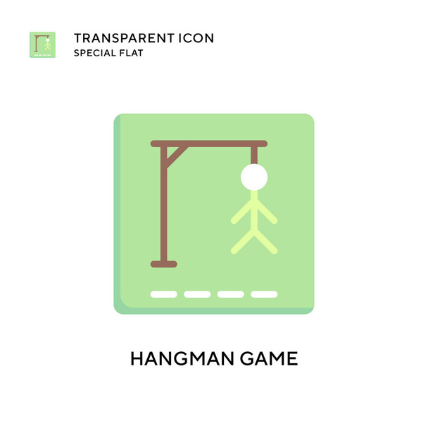 ハングマンゲームベクトルアイコン。フラットスタイルのイラスト。EPS 10ベクトル. - ベクター画像