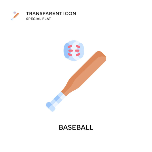 Icône vectorielle de baseball. Illustration style plat. Vecteur EPS 10. - Vecteur, image