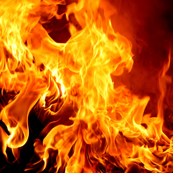 Red Fire and Flames Background - Photo, Image