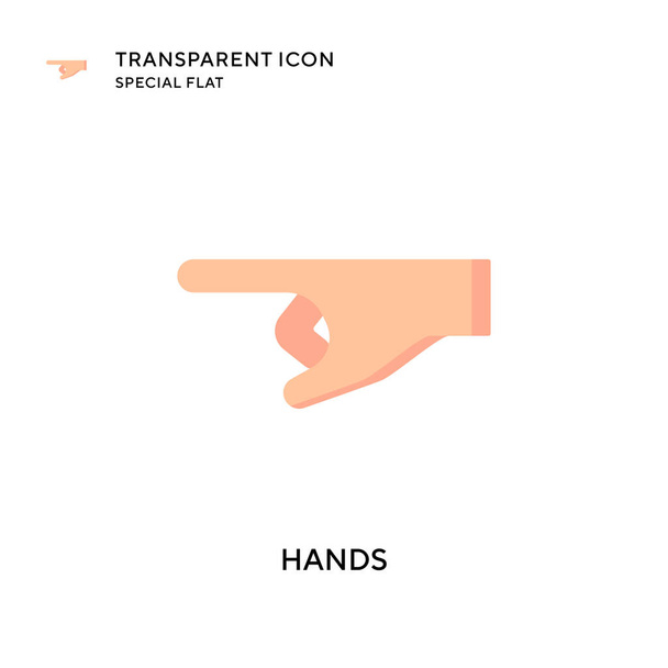 Hands vector icon. Flat style illustration. EPS 10 vector. - Vector, Image