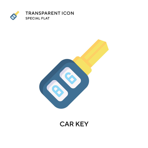 Car key vector icon. Flat style illustration. EPS 10 vector. - Vector, Image