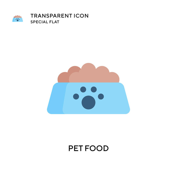 Mascotas icono vector de alimentos. Ilustración de estilo plano. EPS 10 vector. - Vector, Imagen