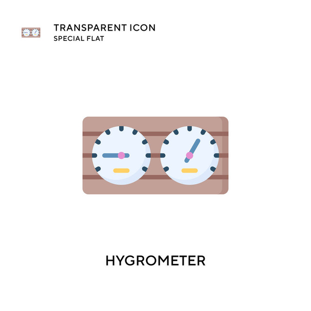 Hygrometer vector icon. Flat style illustration. EPS 10 vector. - Vector, Image