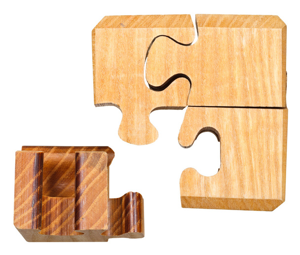 Bloki trzy wymiarowe mechaniczne puzzle - Zdjęcie, obraz