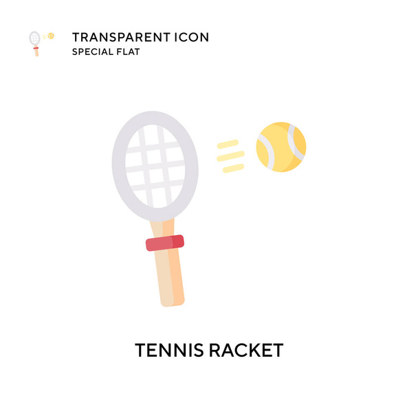 Tennis racket vector icon. Flat style illustration. EPS 10 vector. - Vector, Image