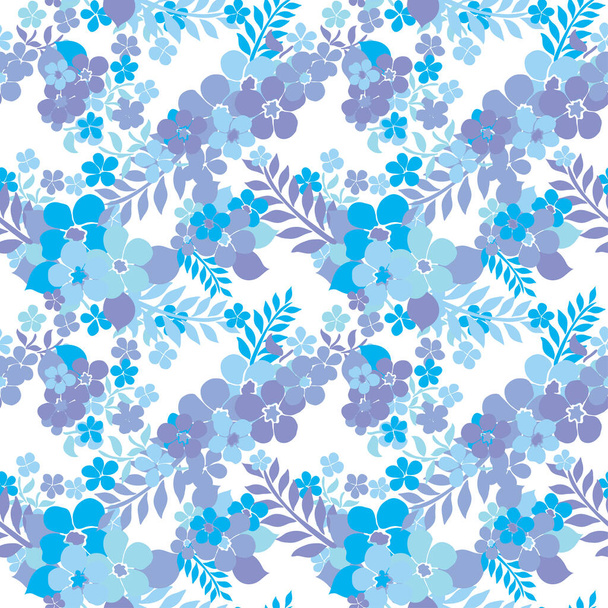 Elegant seamless pattern with abstract flowers, design elements. Floral  pattern for invitations, cards, print, gift wrap, manufacturing, textile, fabric, wallpapers - Vetor, Imagem