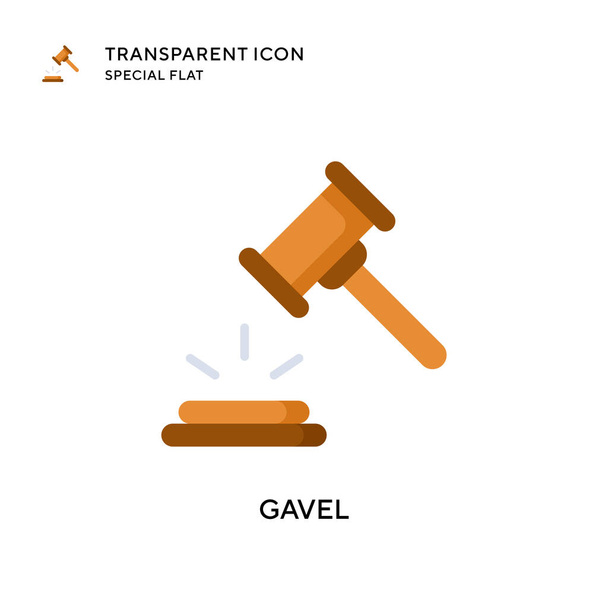 Gavel vector icon. Flat style illustration. EPS 10 vector. - Vector, Image