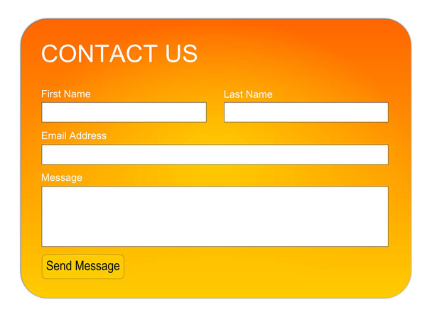 pomarańczowy Formularz kontaktowy lub formularz zwrotnego - ilustracja - Zdjęcie, obraz