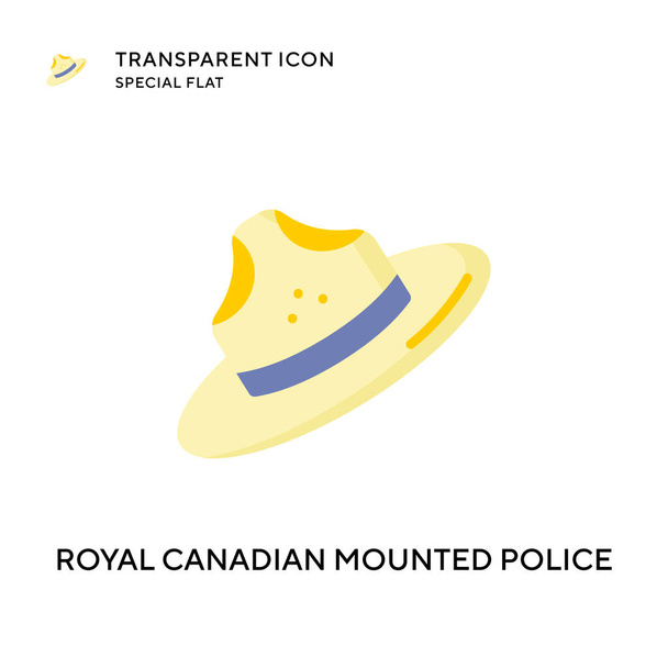 Ícone vetor real canadiano montado na polícia. Ilustração de estilo plano. Vetor EPS 10. - Vetor, Imagem