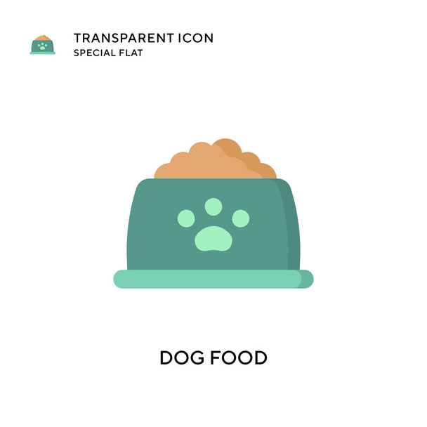 Ícone de vetor de comida de cão. Ilustração de estilo plano. Vetor EPS 10. - Vetor, Imagem