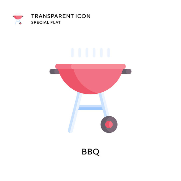 Bbq vector icon. Flat style illustration. EPS 10 vector. - Vector, Image
