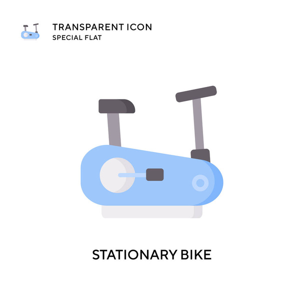 Stationary bike vector icon. Flat style illustration. EPS 10 vector. - Vector, Image