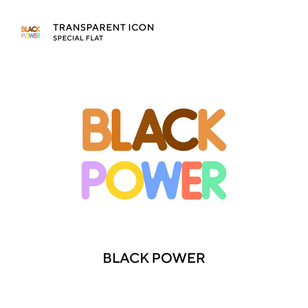 Black power vector icon. Flat style illustration. EPS 10 vector. - Vector, Image