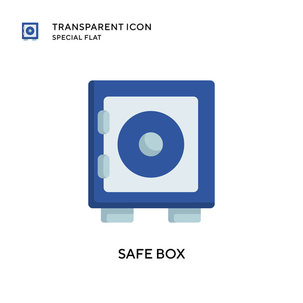 Safe box vector icon. Flat style illustration. EPS 10 vector. - Vector, Image