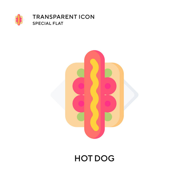 Icône vectorielle hot dog. Illustration style plat. Vecteur EPS 10. - Vecteur, image
