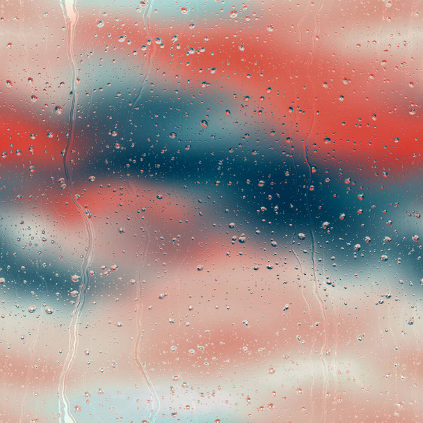 シームレスな雨滴水の繰り返しパターンをぼかす - 写真・画像