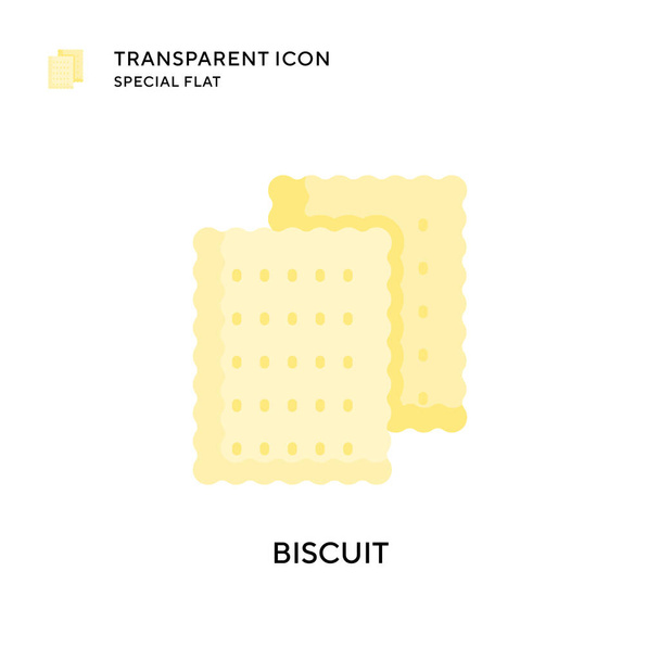 Biscuit vector icon. Flat style illustration. EPS 10 vector. - Vector, Image
