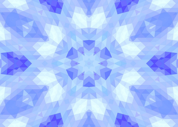 Abstract blue and lilac background with concentric mosaic pattern for design - Photo, Image