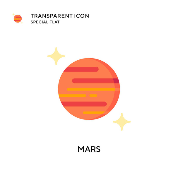 Значок вектора Марса. Иллюстрация в плоском стиле. Вектор EPS 10. - Вектор,изображение