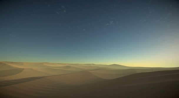 wschód słońca nad górami krajobraz niebo 3D renderowania - Zdjęcie, obraz