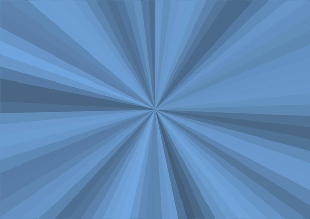 Abstract modern blue background with stripes extending from the center - Photo, Image
