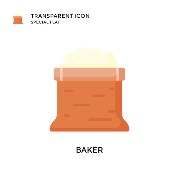 Baker vector icon. Flat style illustration. EPS 10 vector. - Vector, Image