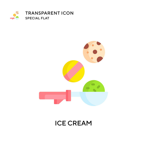 Icona del vettore del gelato. Illustrazione in stile piatto. Vettore EPS 10. - Vettoriali, immagini