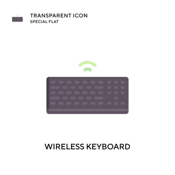 Icona vettoriale tastiera wireless. Illustrazione in stile piatto. Vettore EPS 10. - Vettoriali, immagini