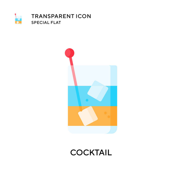 Icône vectorielle cocktail. Illustration style plat. Vecteur EPS 10. - Vecteur, image