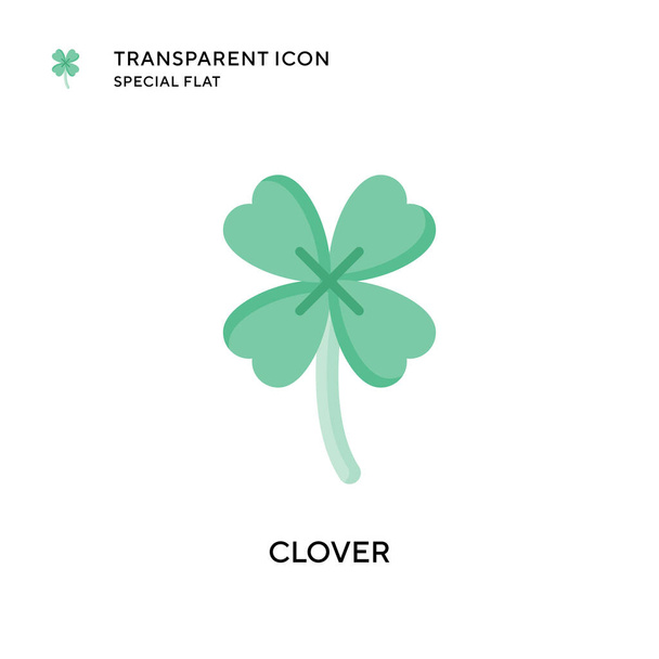 Clover vector icon. Flat style illustration. EPS 10 vector. - Vector, Image