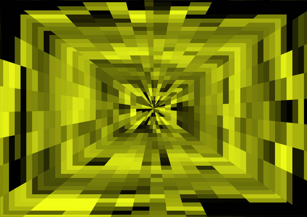 Astratto sfondo giallo moderno con pixel ed effetto proiezione - Foto, immagini