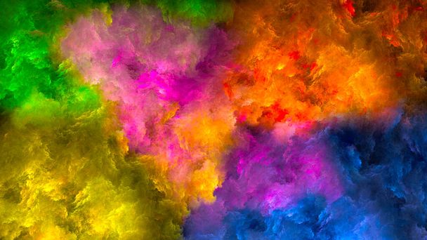 Абстрактно красивый фантастический фон с разноцветными облаками. Используется для дизайна и творчества. - Фото, изображение
