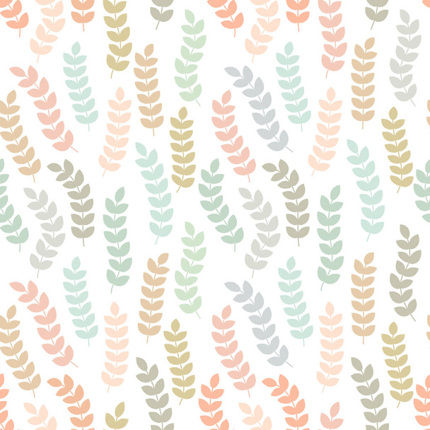 Floral seamless pattern with branches and leaves. Vector illustration. - Vektor, kép