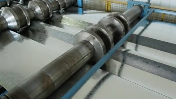 Metal sheet forming machine at the modern metalwork factory. - Footage, Video