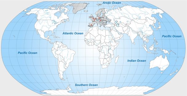 La mappa dell'Europa
 - Vettoriali, immagini