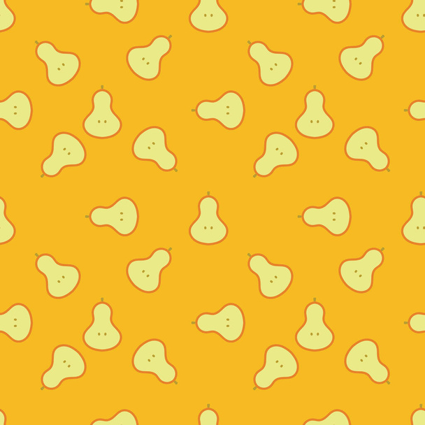 Pear seamless pattern. Fruit background. Vector illustration. - Vektor, obrázek